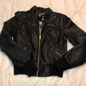 Faux Leather Moto Jacket